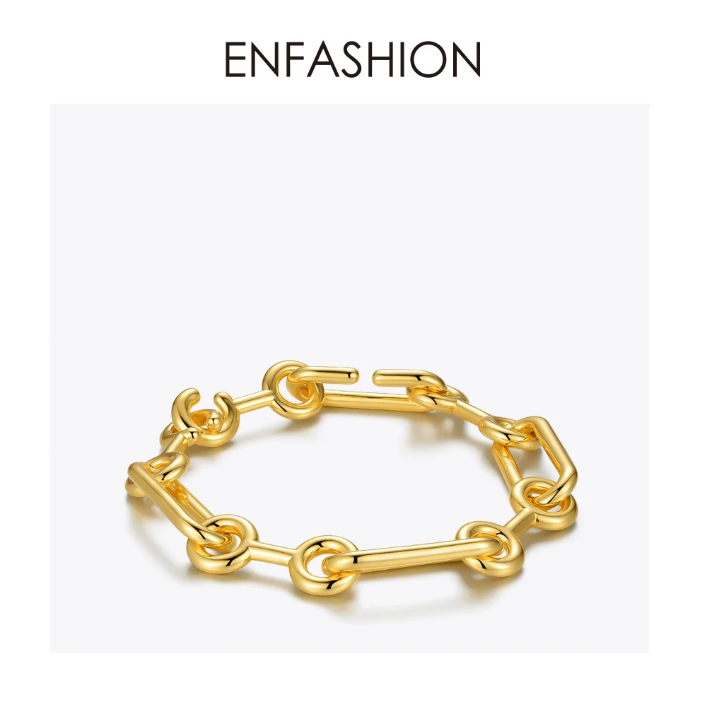 Браслеты цепочки ENFASHION B202154 для женщин и мужчин простые ювелирные украшения