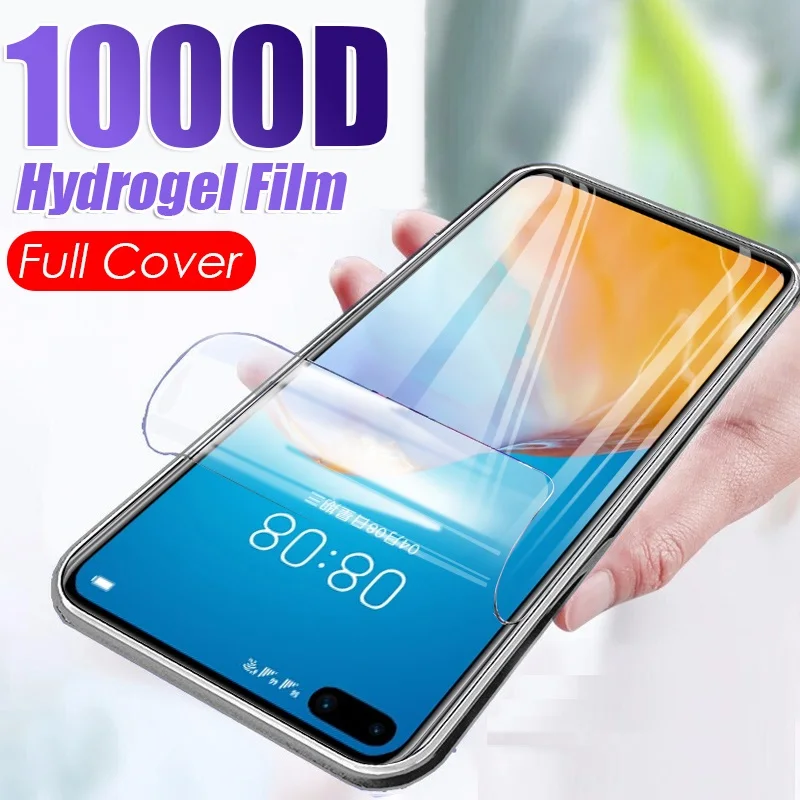 Защита экрана для Huawei P30 P20 P40 Lite E Pro P Smart 2019 полное покрытие Гидрогелевая пленка Mate