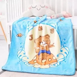 YTBBlanxiong100x125 New Children's Blanket For Newborn Baby Sleep Thicken Double Layer Baby Swaddle Comfortable Cartoon Bedding Blankets Quilts - Цвет: YTBBlanxiong100x125