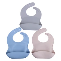 1pc baby bib adjustable waterproof saliva dripping bibs soft edible silicone saliva towel drooling baby scarf
