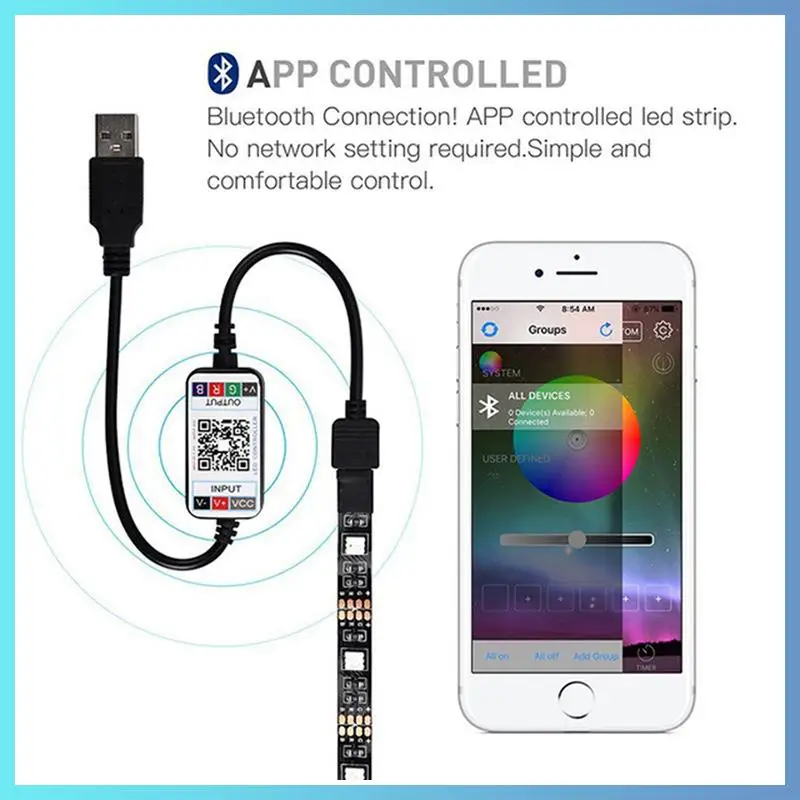 Светодиодные ленты 2 м/5 м Bluetooth Wi-Fi | Лампы и освещение