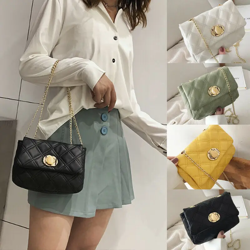 Женская вечерняя сумка через плечо маленькая квадратная мессенджер в клетку