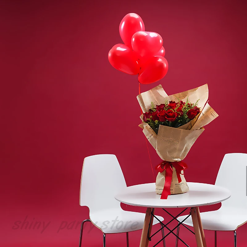 12 дюймов красное белое сердце искусственное Свадебное предложение День Святого