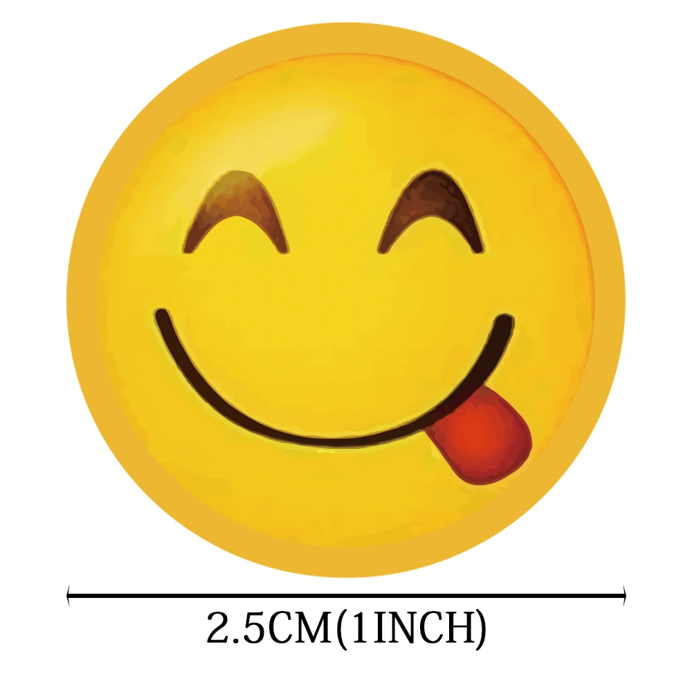 Pegatinas de Smiley para ni&ntilde;os, impresionante pegatina de recompensa de 8 patrones, suministros para profesores de aula, pegatina de cara linda para juguete para ni&ntilde;os, 100-500 Uds.-1
