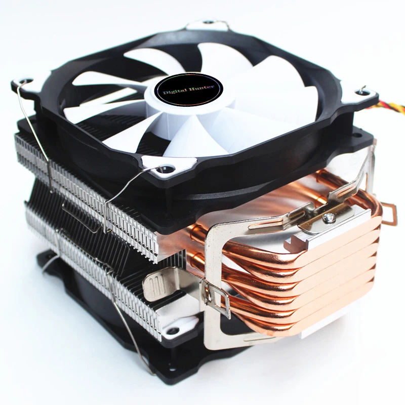 Чистая медь Процессор кулер 4 или 6 тепловых трубок 120 мм ШИМ 4Pin PC тихий для Intel LGA 2011