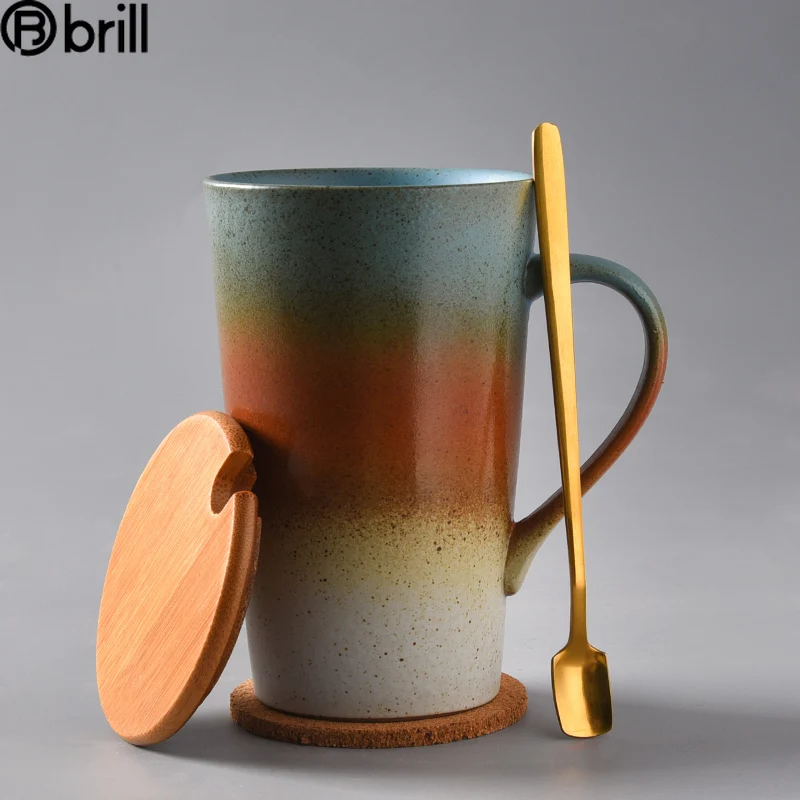 

Vintage Coffee Cup Set Cerami Creative Souffle Baking Cups Breakfast Coffee Mug Set Taza Personalizada Porcelana Couple Gifts