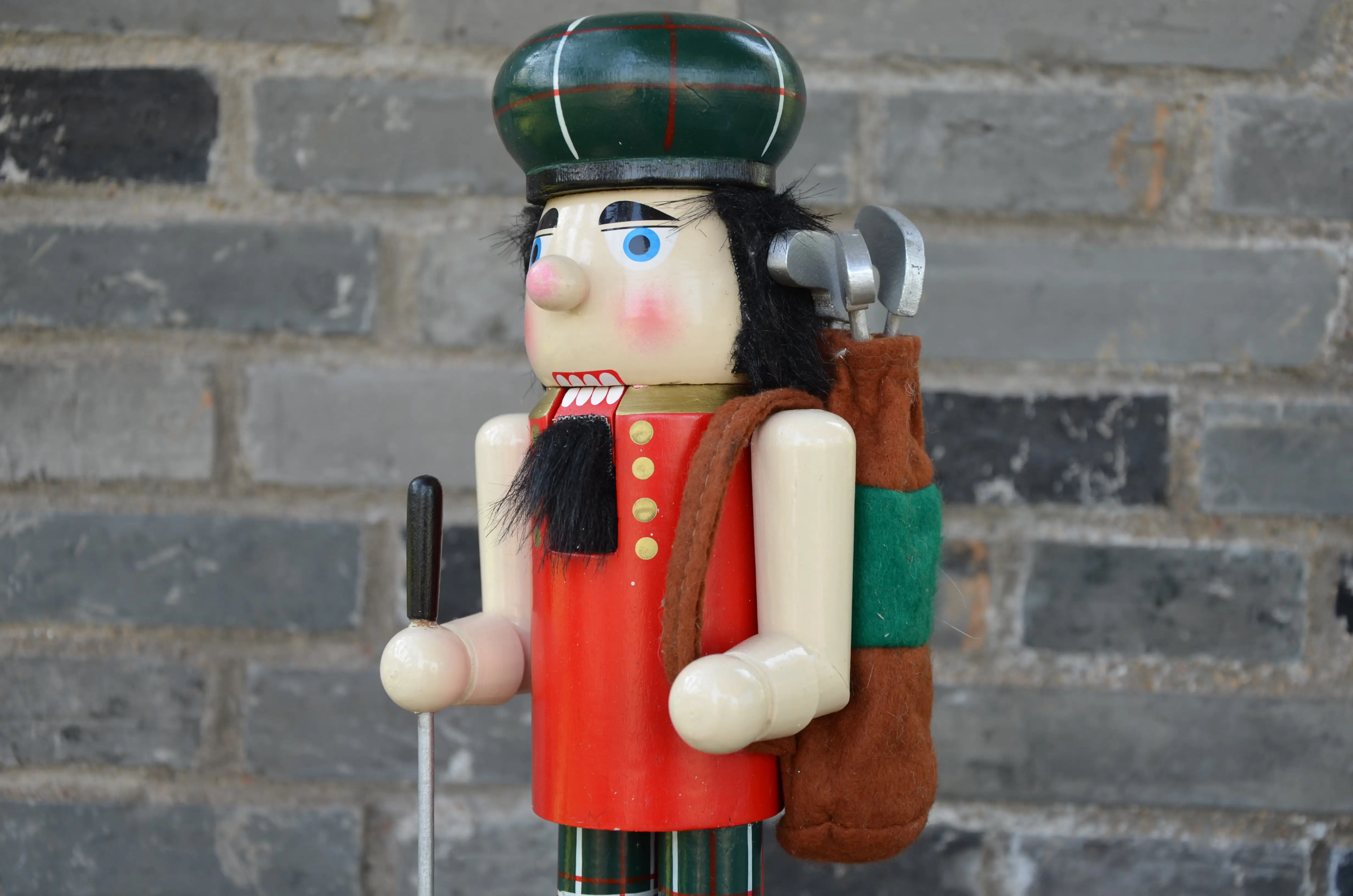 34 см Рождественский подарок Оригинальный Деревянный Гольф плеер Щелкунчики