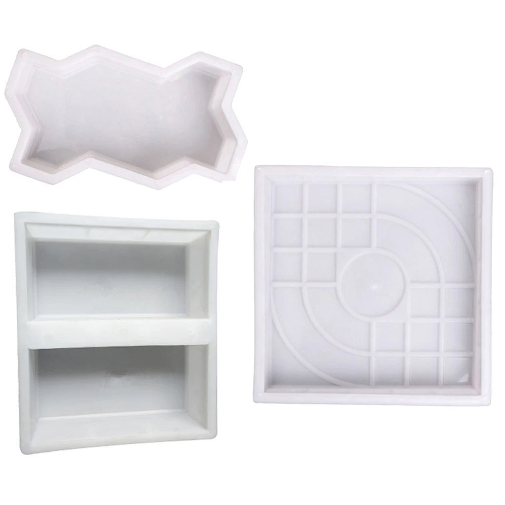 3 шт. тротуарная форма для кирпича Diy бетона садовая газона Каменная ходьбы вида