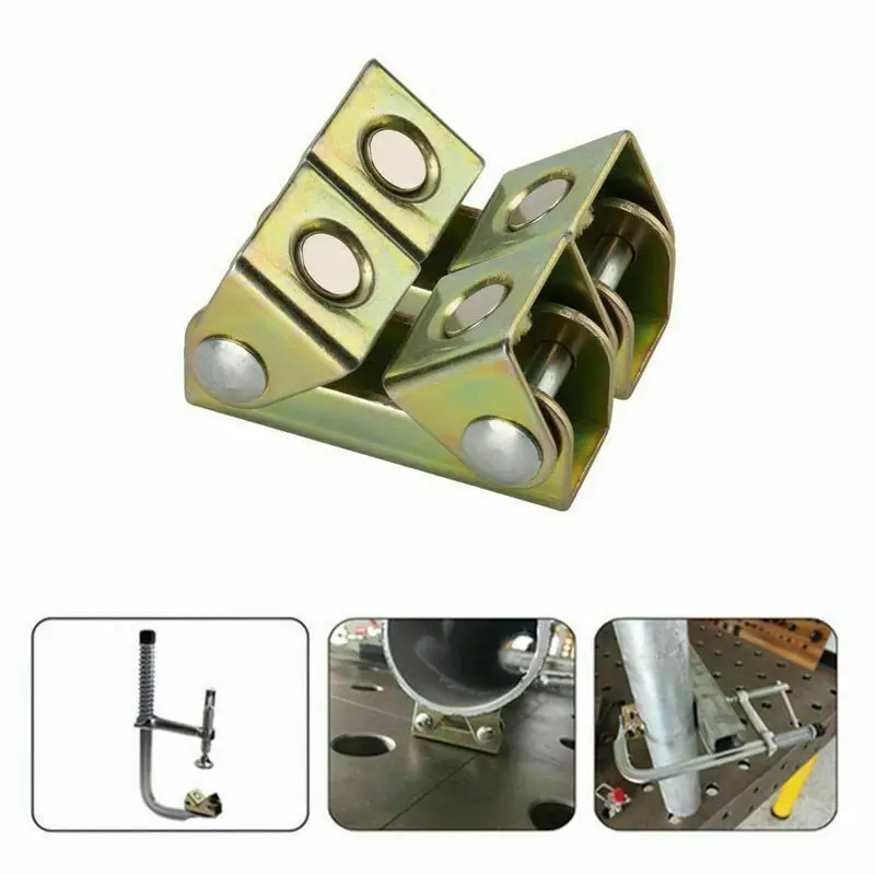 New V Type Magnetic Welding Clamps Holder Suspender Fixture Adjustable Pads | Инструменты