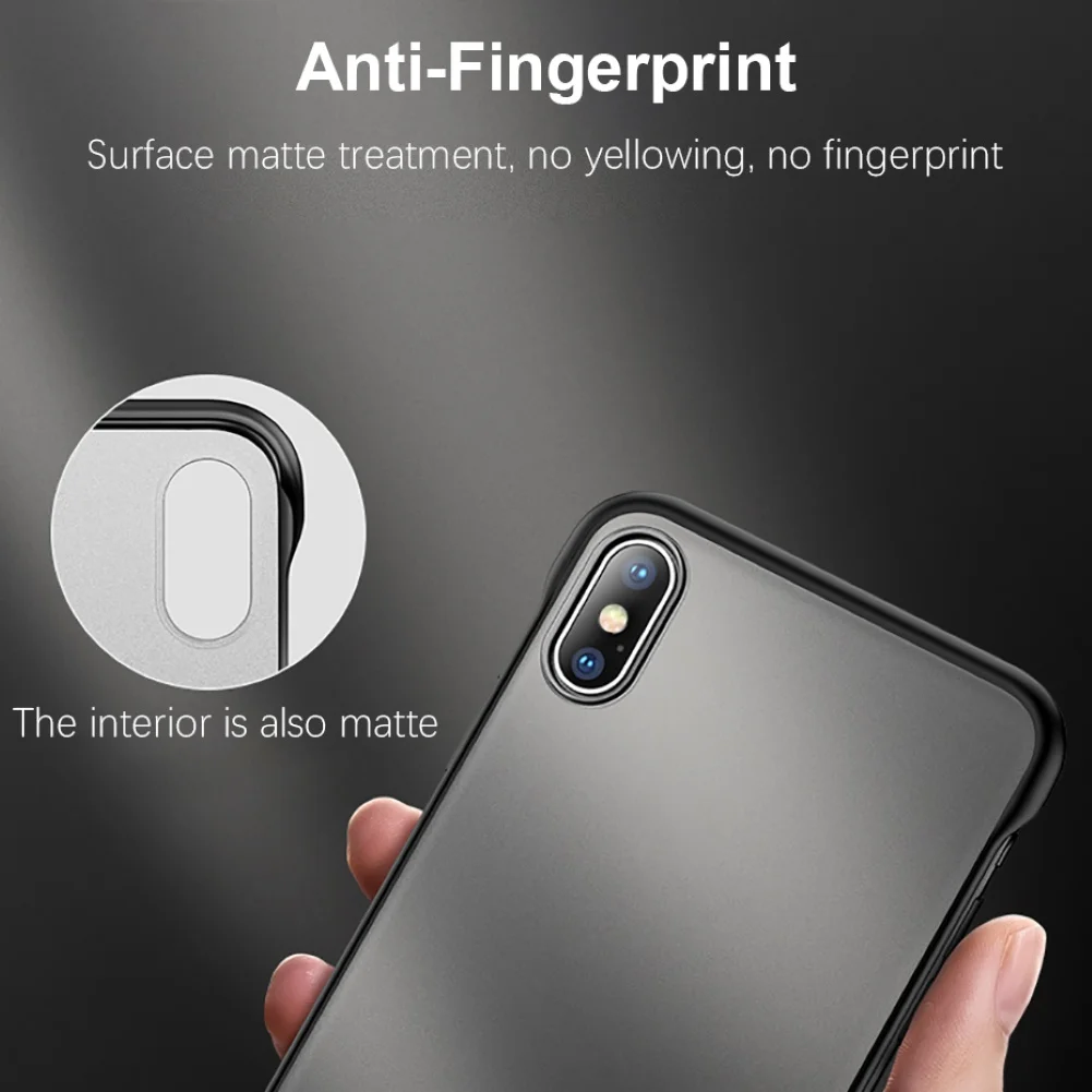 Матовый чехол для телефона без рамки противоударный iPhone X XR XS Max 11 Pro защитный с ремешком телефона|Бамперы| |