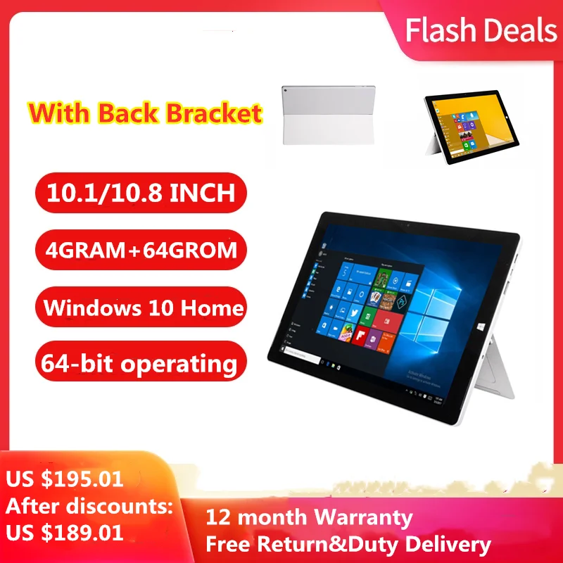 Игровой Компьютер T1062 Windows 10 Z8350 64 бит 1 и 8 дюйма 4 Гб DDR + HDMI совместим с двумя