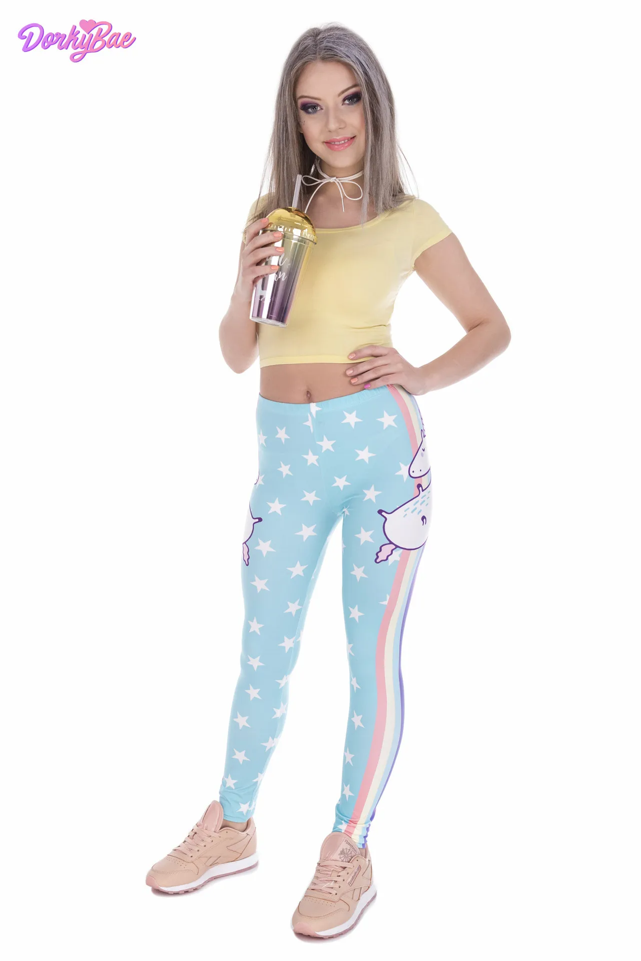 

White horse Blue Sky Stars Sexy Sport polyester Legging Push Up Fashion Pants High Waist Women Training Christmas Leggings