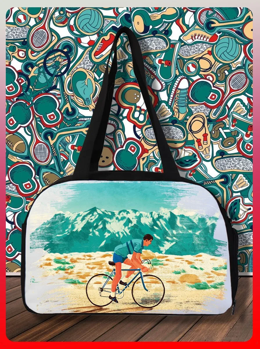 Gym Bag sports fitness hike with print sport bike hiking mountain-418 shoulder bag schoolbag backpack kitbag | Спорт и развлечения