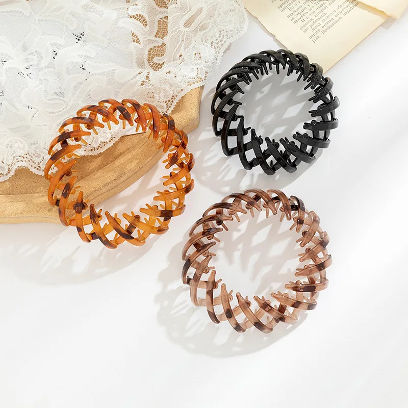 

Women Hair Claws Horsetail Buckle Big Crabs Hair Claws Hair Clip Bird Nest Expanding Hairband Hair Accessories Female Ponytail