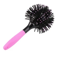 3d round hair brushes comb salon make up 360 degree ball styling tools magic detangling hairbrush heat resistant hair comb new