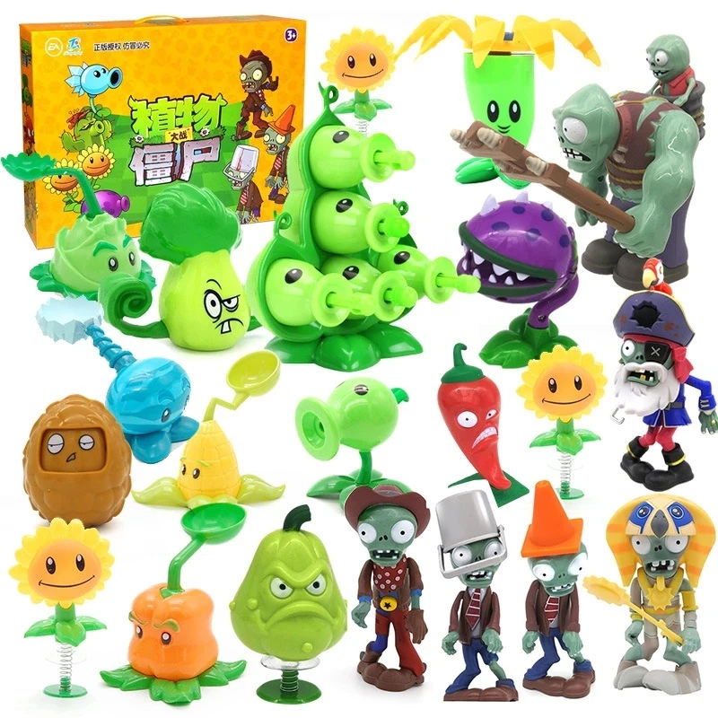

2021 New Pvz plants vs zombies toys Peashooter Pvc Action Figure Model Toy Gifts Sets Children High Quality Brinquedos Toys Doll
