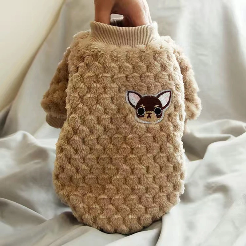 

Зимние флисовые пуловеры для щенков, одежда для собак, модель шнауцера, померанского бишона, Мопса