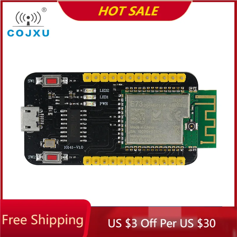 

Test Board Kit nRF52810 Bluetooth 5.0 module E73-TBA ebyte 2.4GHz Transmitter Receiver Module