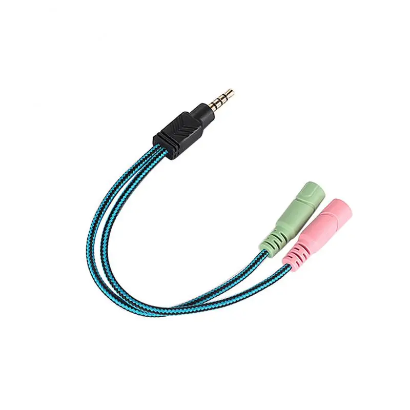 Портативный прочный кабель с разъемом 3 5 мм адаптер для гарнитуры Y разветвитель