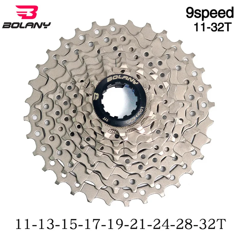 

Bolany 9 Speed Cassette Road Bike Freewheel 11-25/28/32/36T Sprockets Freewheel Cassette Wide Ratio Bike Bicycle Spare Parts