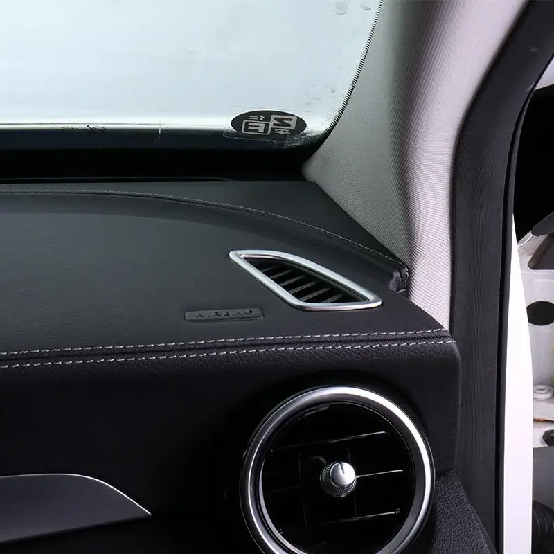 

Chrome Car Styling Interior Air Condition Vent frame Cover Trim sequins panel sticker For Mercedes Benz C Class W205 2015-