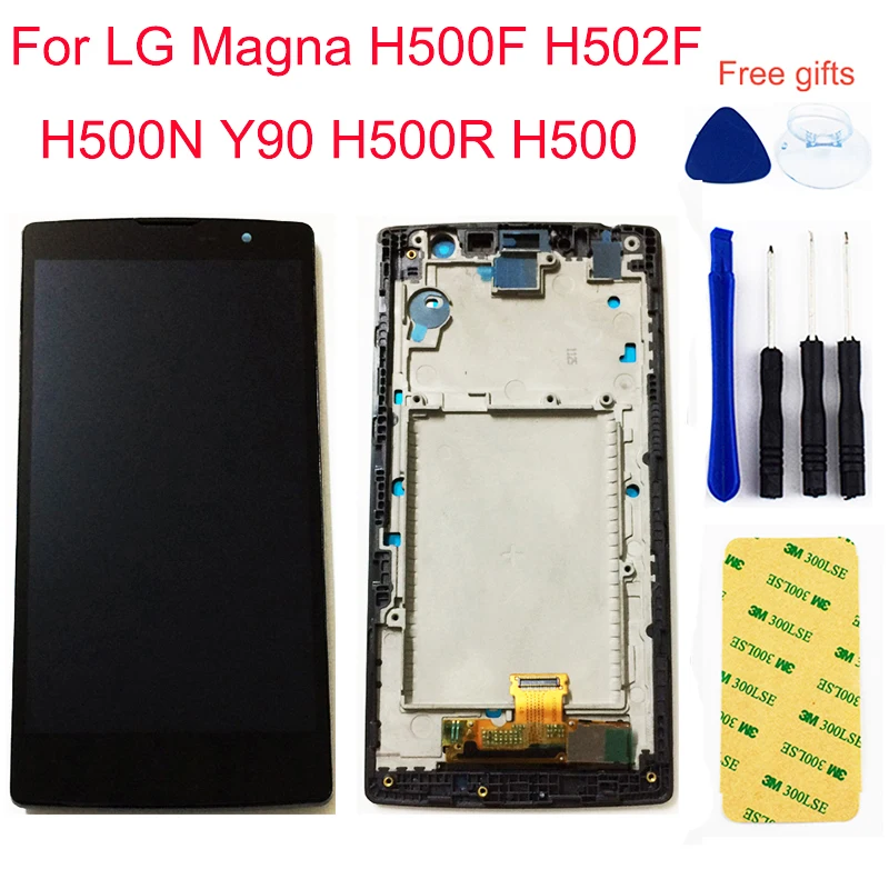 Черный ЖК дисплей для LG Magna H500F H502F H500N Y90 H500R H500 с сенсорным экраном и дигитайзером