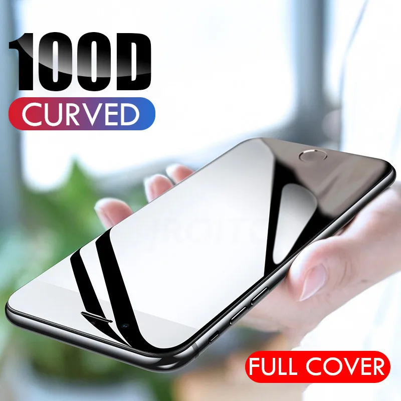 100D полное покрытие Защитное стекло для iPhone 7 8 6 6S Plus X Закаленное 11 Pro XR XS Max|Защитные