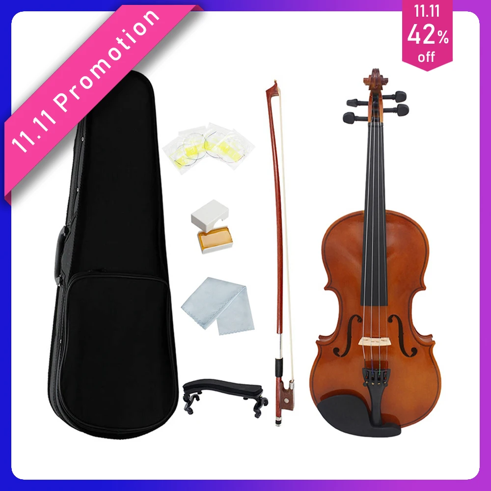 1/4 скрипки природный Акустическая твердой древесины ели пламени кленовый шпон