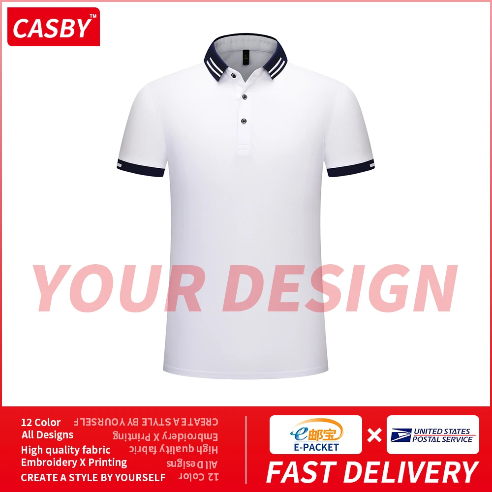 2020 простые повседневные мужские рубашки поло дышащая Деловая одежда с логотипом