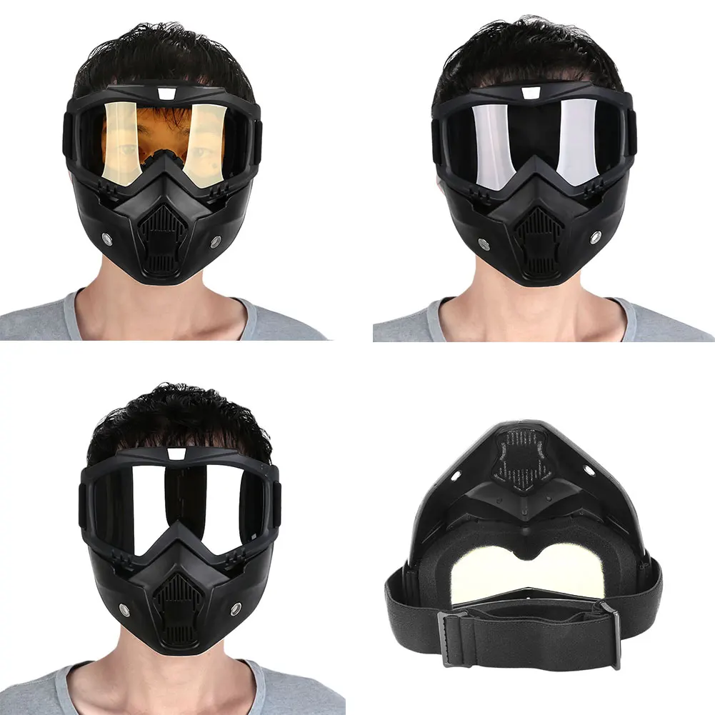 

Detachable Modular Motorcycle Motorbike Helmet Mouth Filter Shield Face Mask