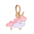 Новинка 2021, подвеска для браслета в виде мультяшного единорога, подвеска в виде сковороды, стильные аксессуары, детский браслет сделай сам, подвеска для браслета