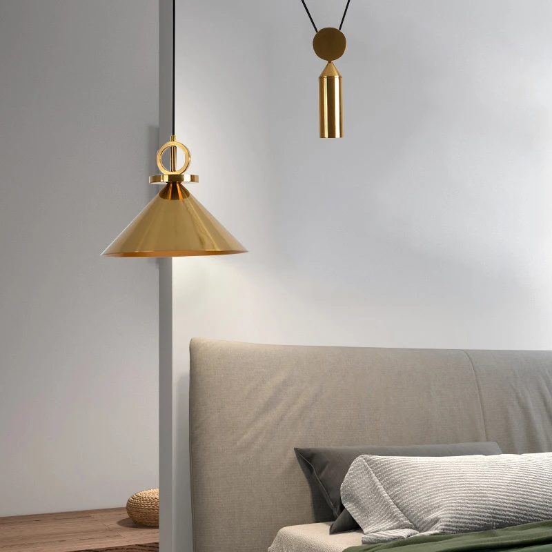 Подвесная латунная цветная Регулируемая лампа прикроватная приподнятая или