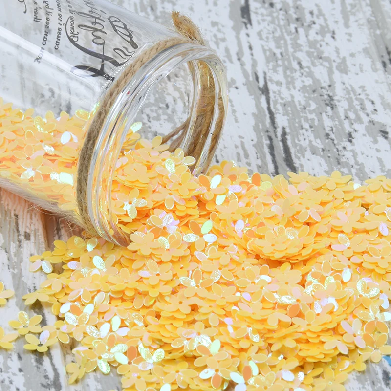 Цветочные пайетки 10 мм из ПВХ с пятью лепестками для шитья рукоделия свадьбы