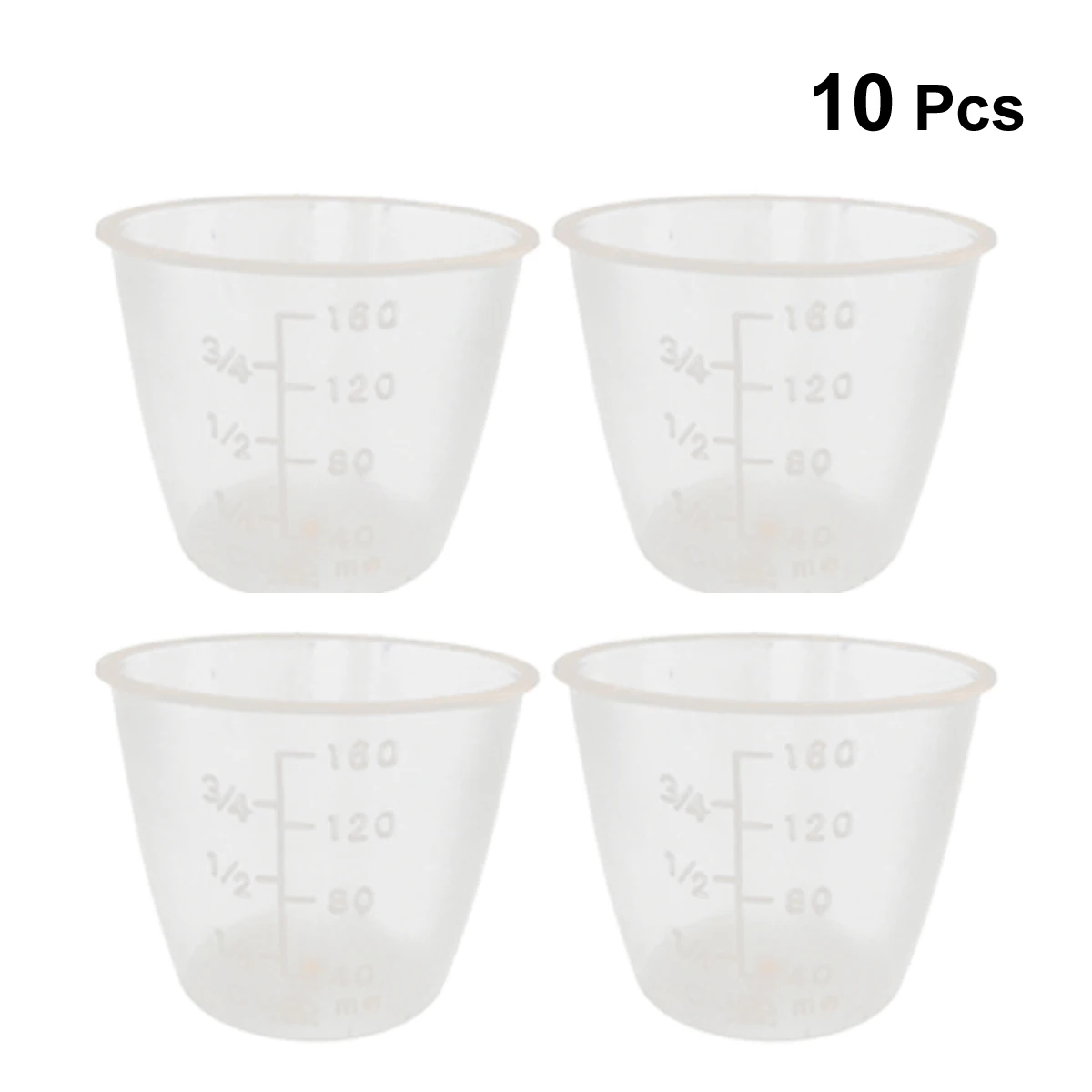 10 Pcs Food Grade Plastic Rice Measuring Cup Rice Cooker Measurement Tools for Dry and Liquid Ingredients (160ml)