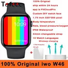 100% Оригинальные Смарт-часы iwo W46 44 мм 40 мм Беспроводная зарядка ЭКГ пульсометр температура тела IP68 Водонепроницаемые Смарт-часы для мужчин