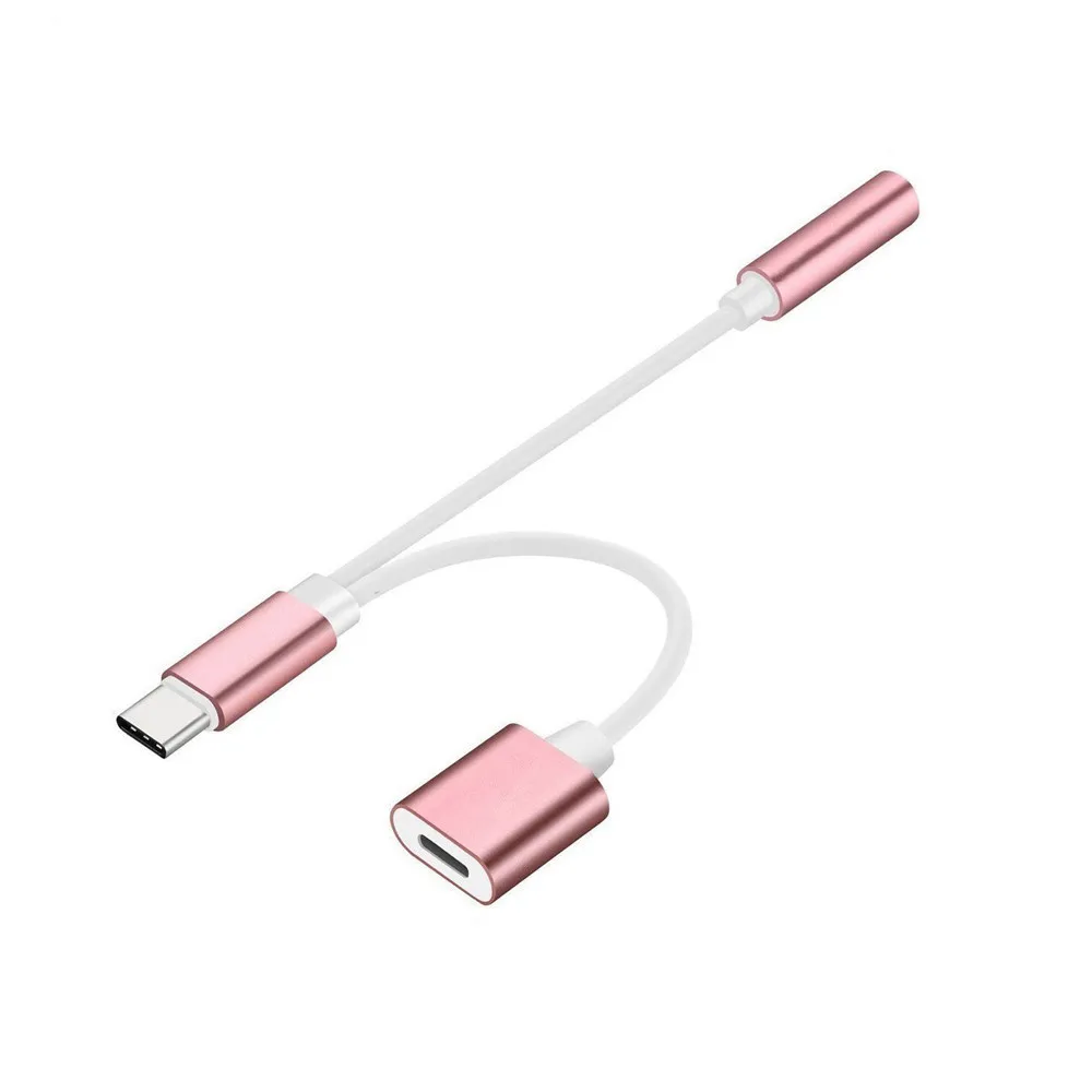 Лидер продаж 2 в 1 USB Тип-C к разъему 3 5 мм AUX аудио сплиттер конвертер адаптер +