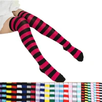 japan kawaii boots sock compression stocking girls over knee socks long body thigh high socks women overknee striped stockings