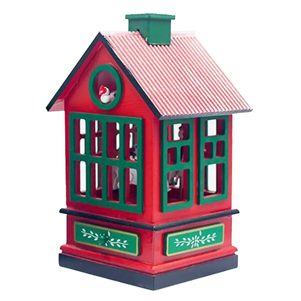 Креативная Деревянная Рождественская карусель в античном стиле Музыкальная