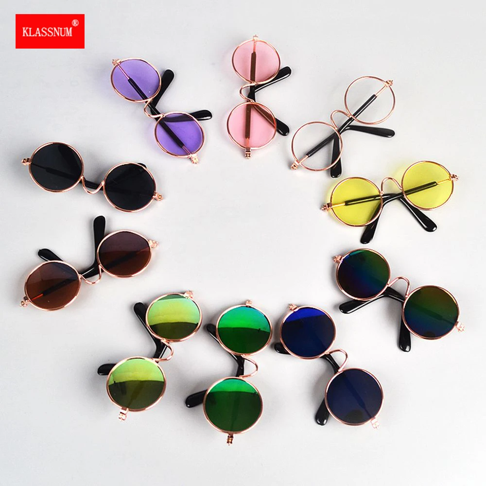 1 шт. аксессуары для кукол круглые очки розовые солнцезащитные американская