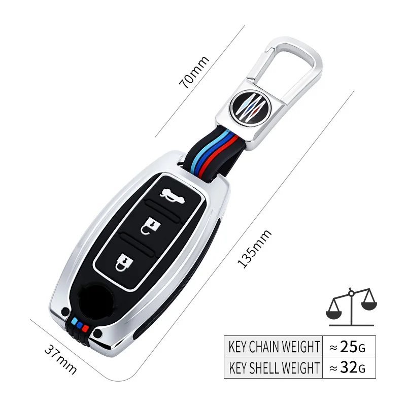 

Zinc Alloy Key Cover Case Fob For Nissan Altima Sentra Leaf Versa Murano Pathfinder Rogue Titan GT-R Leaf 3 4 Button
