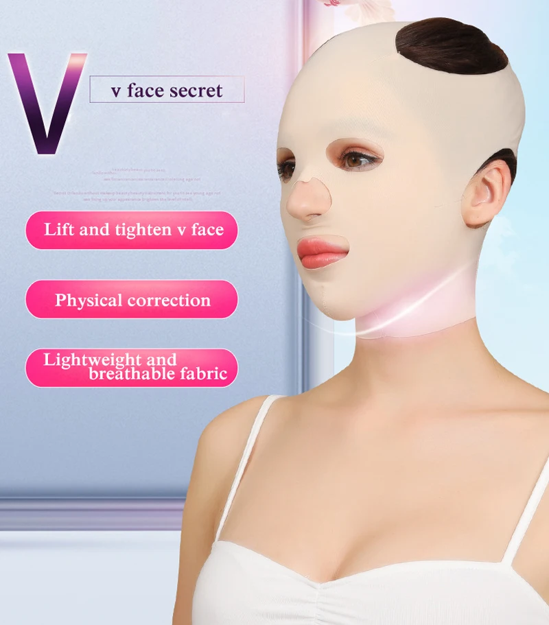 Прибор для лифтинга лица маска тонкий средства Уменьшите двойного подбородка