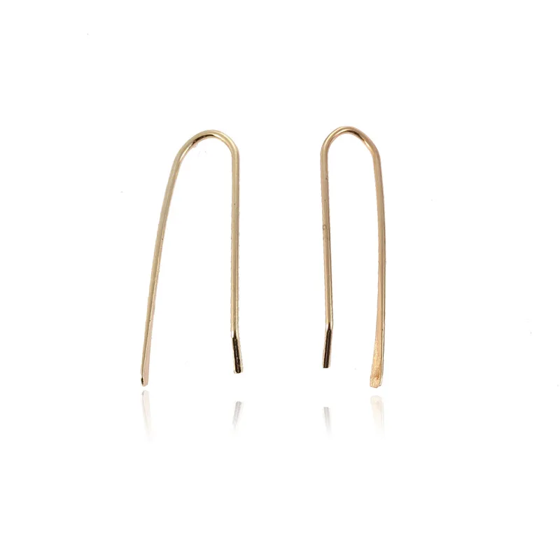 Новые простые Зажимы для бумаги минималистичные серьги гвоздики золотого