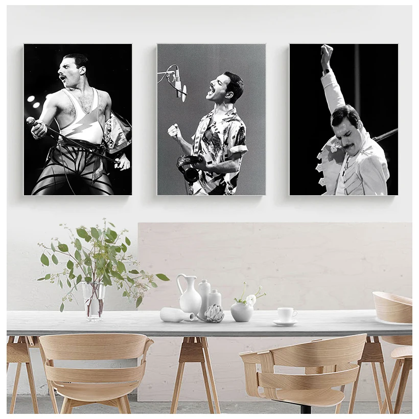 WTQ Картина на холсте Freddie Mercury богемный рок музыка звезда плакаты печать Настенный