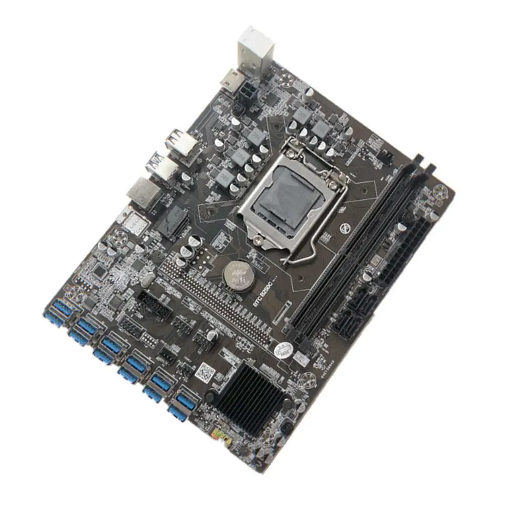 B250 Mining материнская плата PCIe X1 PCI-E X16 LGA 1151 16G DDR4 SATA3.0 USB 3 0 для BTC ETH GPU графическая