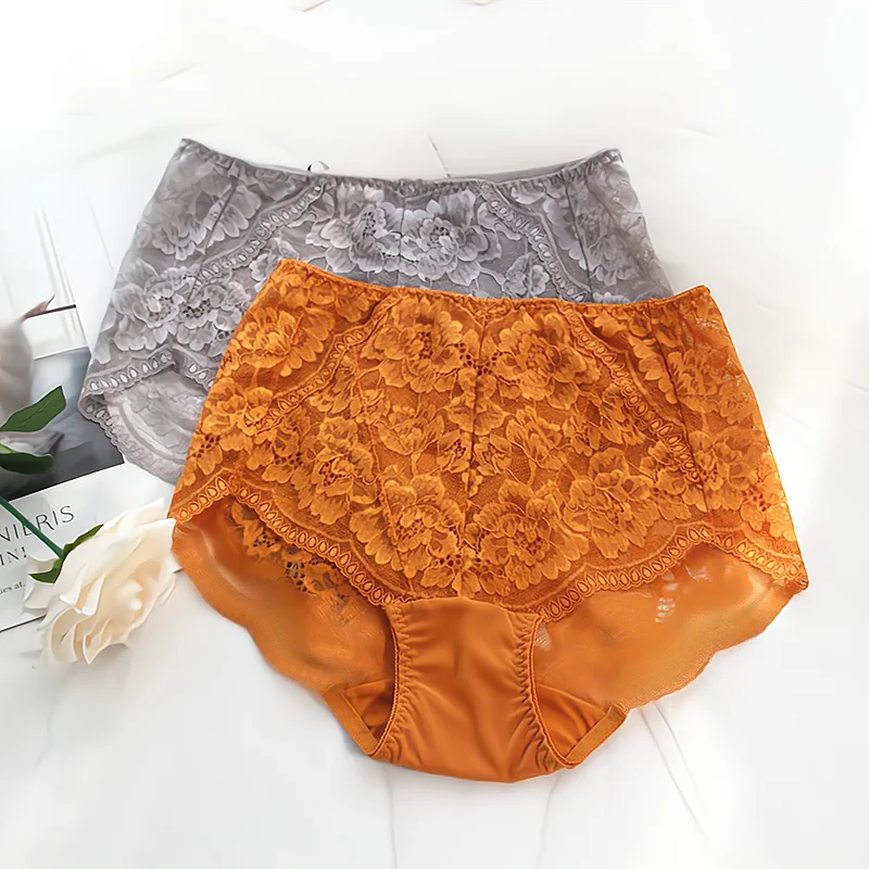Женские трусики FL с высокой талией Роскошные вышивкой на ягодицах бесшовное