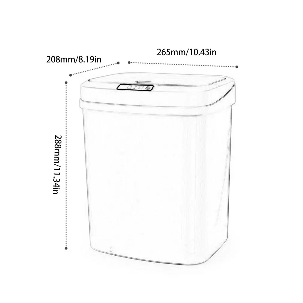 Умный Датчик мусорного бака бытовой бесшумный Электрический чехол мусорный бак