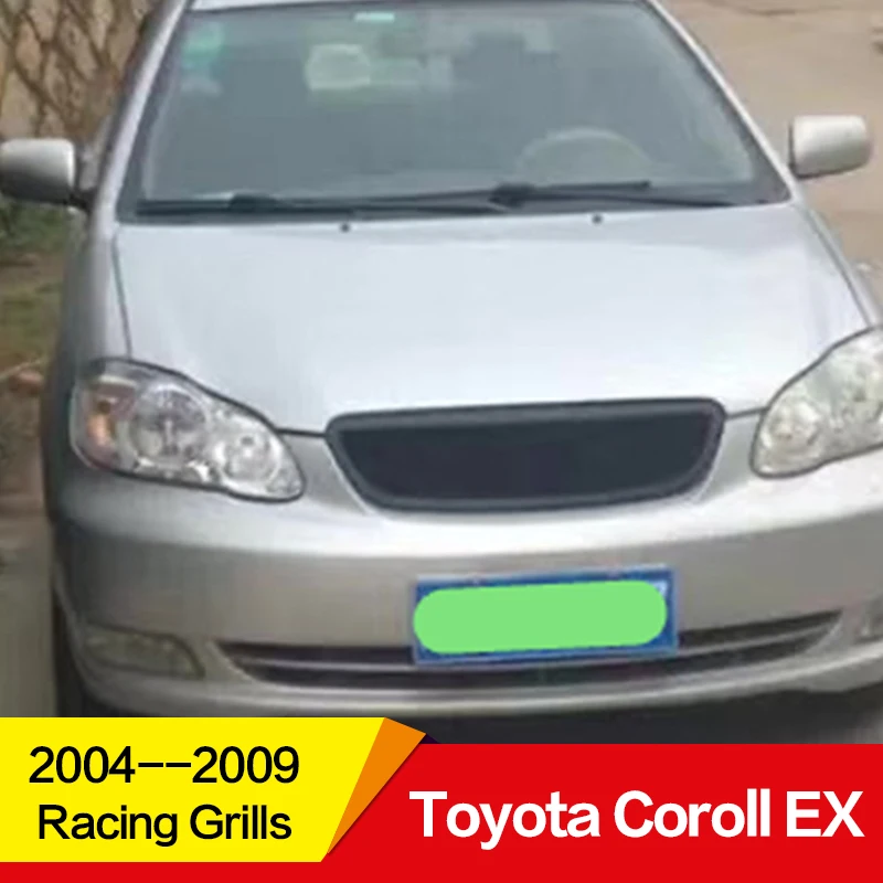 Использование для Toyota Corolla EX racing grills 2004-09 год Глянцевая углеродная волоконная арматура Передняя Центральная гоночная решетка крышка аксессуары