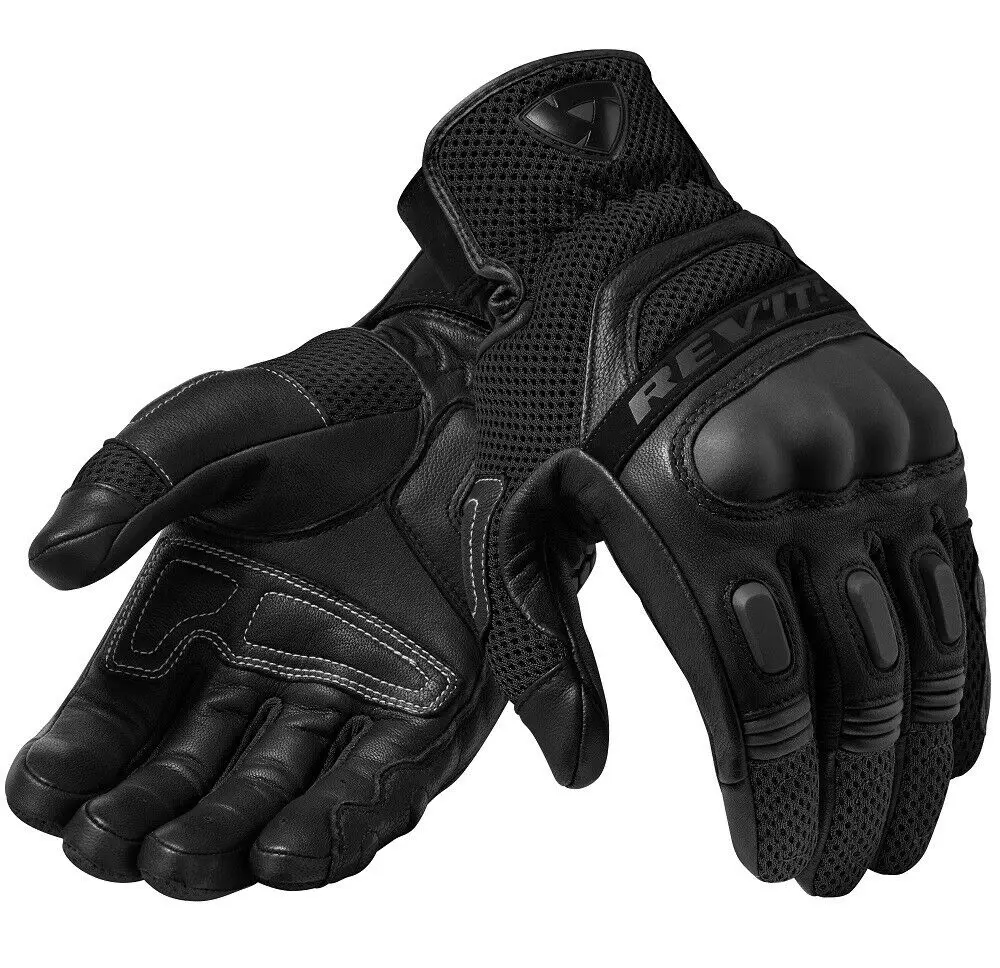 

NEW Revit Dirt 3 Motorcycle Gloves Black Gray Racing Gloves Genuine Leather Motorbike Short Gloves