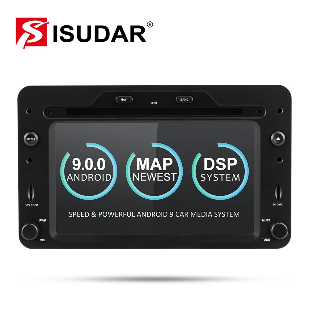 Isudar Android 9 Авто Радио 1 Din для Alfa/Romeo/Spider/Brera/159 Sportwagon CANBUS ram 2G Автомобильный gps Мультимедиа DVD USB камера-видеорегистратор