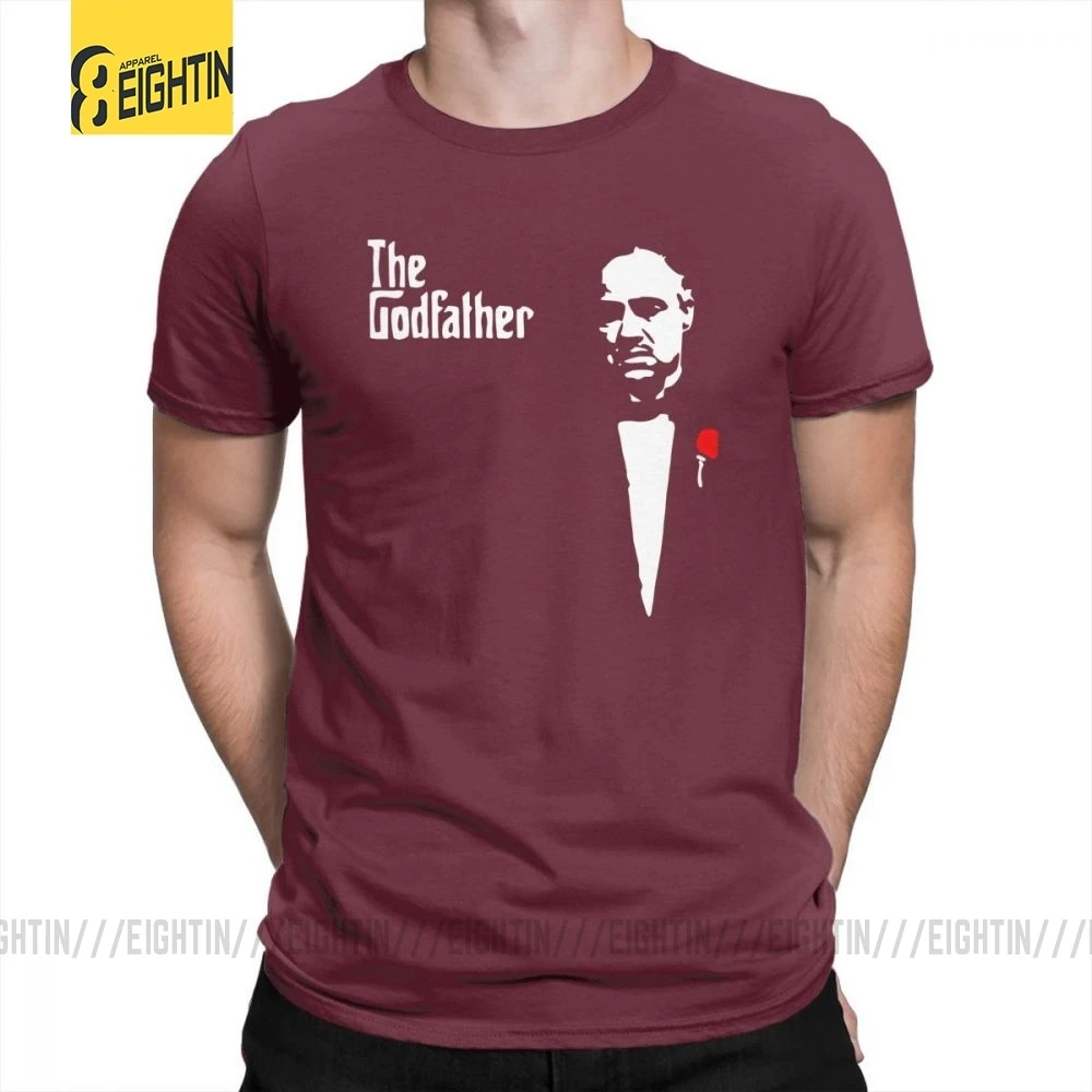Gomorra godorra Godfather футболки с круглым вырезом мужские хлопковые футболки повседневные с коротким рукавом популярного размера плюс дышащие - Цвет: Burgundy
